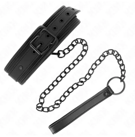 KINK - COLLIER DE BONDAGE EN NÉOPRÈNE MODÈLE 1 AVEC CEINTURE 78 CM RÉGLABLE 37,5 X 49,5 CM