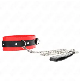 KINK - HALSBAND MIT GÜRTEL 65 CM MIT RIEMEN ROT 54 X 4,5 CM