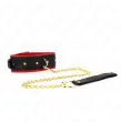KINK - HALSBAND MIT LEINE AUS EINFACHER STOFF, VERSTELLBAR 33-48 CM X 5,7 CM