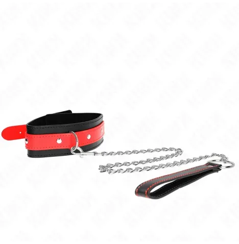 KINK - COLLIER AVEC BRACELET ROUGE 65 CM AJUSTABLE 36-43 CM X 5 CM