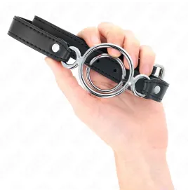 KINK - BAVAGLIO CON O-RING MULTIPLI 5 CM NERO 63 X 2,5 CM