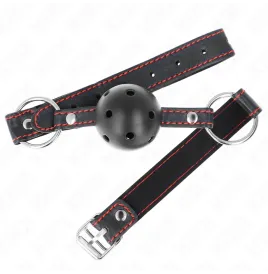 KINK - HOLLOW HARD BLACK BALL GAG MODEL 2 65 x 2.5 CM