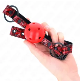 KINK - RAUTENMUSTER-BALL 4,5 CM GAG MODELL 1 64,5 CM VERSTELLBAR 42-60 CM