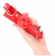 KINK - BÂTON RESPIRANT 4 CM AVEC DOUBLE RIVET MODÈLE 1 ROUGE 62,5 x 2,5 CM RÉGLABLE 42-58 CM