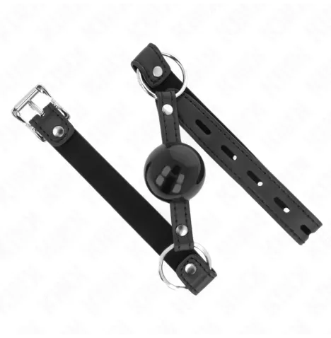 KINK - TPE BALL 4 CM KNEBEL MIT SCHWARZEM SCHLOSS 60 x 2 CM