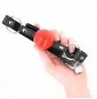KINK - BALL 4 CM GAG CON SERRATURA SFERA ROSSA CINTURINO NERO 60 x 2 CM