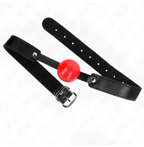 KINK - MORDAZA DE BOLA 4 CM SUAVE DE TPE MODELO 1 66 x 2.5 CM AJUSTABLE 41-61 CM