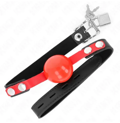 KINK - MORDAZA DE BOLA 4 CM SUAVE DE TPE MODELO 4 60 x 2 CM AJUSTABLE 37-52 CM