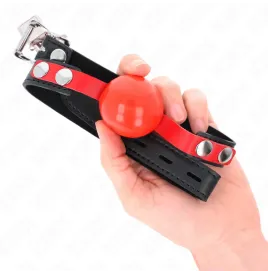 KINK - MORDAZA DE BOLA 4 CM SUAVE DE TPE MODELO 4 60 x 2 CM AJUSTABLE 37-52 CM
