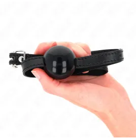 KINK - SCHWARZER EINZELNER FESTER BALL 4 CM GAG 65 x 1,5 CM