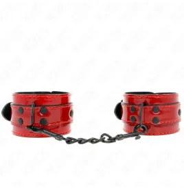 KINK - DUNKELROTE HANDGELENKMANSCHETTEN 23 X 5 CM