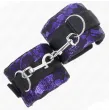 KINK - MUÑEQUERAS CORTAS DE ENCAJE TERCIOPELO Y UNIÓN DE NYLON VIOLETA-NEGRO 23 X 6.5 CM