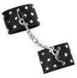 KINK - APPAREILS DE RETENUE POIGNETS AVEC FERMETURE PRESSION PLEINE DE RIVETS NOIR AJUSTABLE 19-24 CM X 5,5 CM