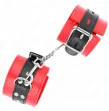 KINK - APPUI-POIGNETS ROUGE AVEC CEINTURE NOIRE RÉGLABLE 17-28 CM X 6 CM