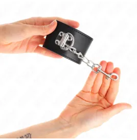 KINK - WRIST RESTRAINTS WITH PADLOCK CLOSURE BLACK ADJUSTABLE 16-23 CM X 5.5 CM