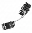 KINK - MUÑEQUERAS FINAS EN FORMA DE BISAGRA NEGRO AJUSTABLE 16-22 CM X 3.5 CM