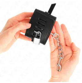 KINK - DELUXE HANDGELENKFESSELN MIT VERRIEGELUNG, SCHWARZ, VERSTELLBAR 14,5-21 CM X 6 CM