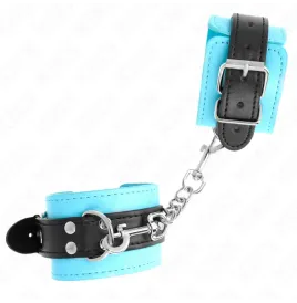 KINK - HAKEN-HANDFESSELN BLAU PELZGEFÜTTERT VERSTELLBAR 20-28 CM X 5,5 CM