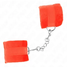 KINK - BEGINNER PELZHANDMANSCHETTEN ROT 30 X 7 CM
