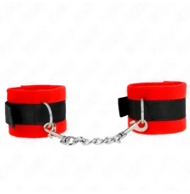 KINK - MUÑEQUERAS PARA PRINCIPIANTES NEGRO-ROJO 30 X 7 CM