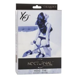 CALEXOTICS - NOCTURNAL HOG TIE CONNECTOR CUERO AJUSTABLE BLACK