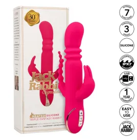 CALEXOTICS - JACK FANTASY TRIPLE VIBRADOR CALENTABLE RABBIT ROSA