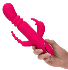 CALEXOTICS - JACK FANTASY TRIPLE VIBRATEUR CHAUFFANT LAPIN ROSE