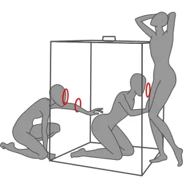 SECRET DOME - KINK CLUB CABINA SCANDALE NEGRO and ROJO
