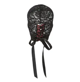 CALEXOTICS - SCANDAL CAGOULE EN DENTELLE NOIRE AVEC NŒUD