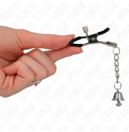 KINK - SILVER BELL PENDANT NIPPLE CLAMPS 6 CM