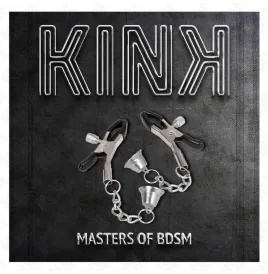 KINK - MORSETTI PER CAPEZZOLI CON CIONDOLO CAMPANELLA IN ARGENTO 6 CM