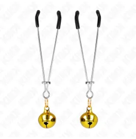 KINK - PINZAS PARA PEZONES FINA CON CASCABEL DORADO 7 CM