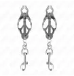 KINK - JAPANISCHE KLEEBLATT-NIPPELKLAMMERN MIT HAKEN SILBER
