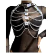 SUBBLIME - 953737 HARNAIS DE POITRINE AVEC ANNEAUX ET CHAÎNES ARGENT TAILLE UNIQUE SUBBLIME - 953737 HARNAIS DE POITRINE AVEC ANNEAUX ET CHAÎNES ARGENT TAILLE UNIQUE