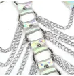 SUBBLIME - 953737 CHEST HARNESS WITH RINGS AND CHAINS SILVER ONE SIZE SUBBLIME - 953737 CHEST HARNESS WITH RINGS AND CHAINS SILVER ONE SIZE