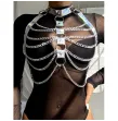 SUBBLIME - 953737 BRUSTGURT MIT RINGEN UND KETTEN SILBER EINE GRÖSSE SUBBLIME - 953737 BRUSTGURT MIT RINGEN UND KETTEN SILBER EINE GRÖSSE