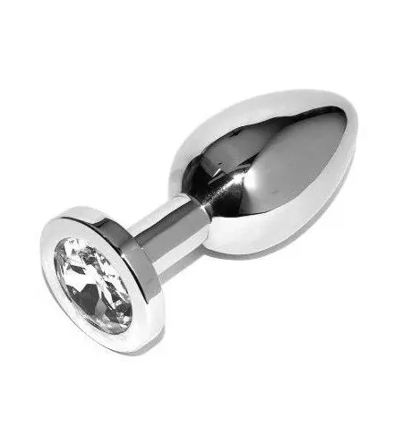 METAL HARD - PLUG ANALE DIAMOND TRASPARENTE PICCOLO 5.71CM