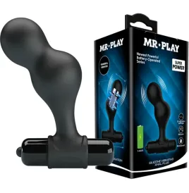 MR PLAY - PLUG ANALE VIBRATORE IN SILICONE NERO