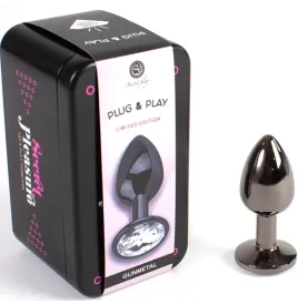 SECRETPLAY - BUTT PLUG GUNMETAL TAGLIA PICCOLA 7 CM