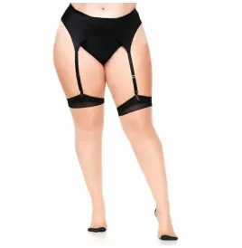 LEG AVENUE - PLUS LYCRA SHEER 2 TONS CUISSES HAUTES AVEC COUTURE ARRIÈRE ET TALON CUBAIN