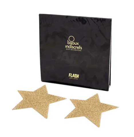 BIJOUX INDISCRETS - COPRI CAPEZZOLI FLASH GOLDEN STAR