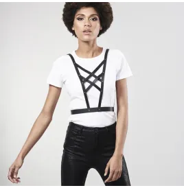 BIJOUX INDISCRETS - MAZE CROSSOVER HARNESS MIT SCHWARZEM HALSBAND