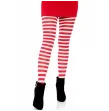 LEG AVENUE - WEISS-ROT GESTREIFTE STRUMPFHOSEN LEG AVENUE - WEISS-ROT GESTREIFTE STRUMPFHOSEN