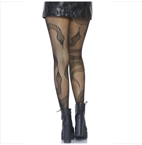 LEG AVENUE - CALZE A RETE SERPENTI NERE