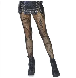 LEG AVENUE - CALZE A RETE SERPENTI NERE