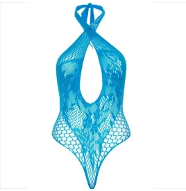 LEG AVENUE - LICOL TEDDY AVEC DENTELLE BLEU