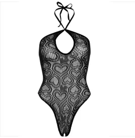 LEG AVENUE - BODY SEAMLESS HALTER NECK BLACK