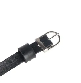SUBBLIME - PETTORALE CATENE IN PELLE NERA TAGLIA UNICA