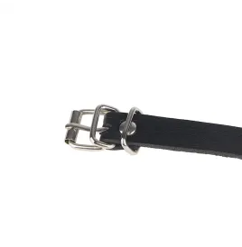 SUBBLIME - ANELLO IN PELLE CATENA CINTURA NERA TAGLIA UNICA