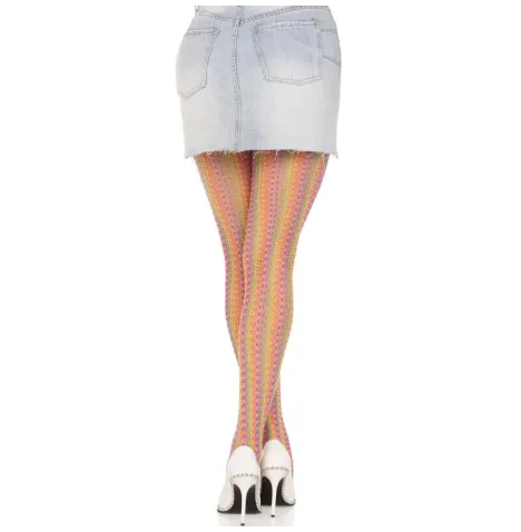 LEG AVENUE - MULTICOLOR CROCHET STOCKINGS